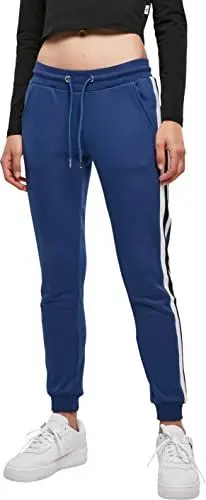 Produktbild: Urban Classics Damen Ladies College Contrast Sweatpants Pants, spaceblue/White/Black, L