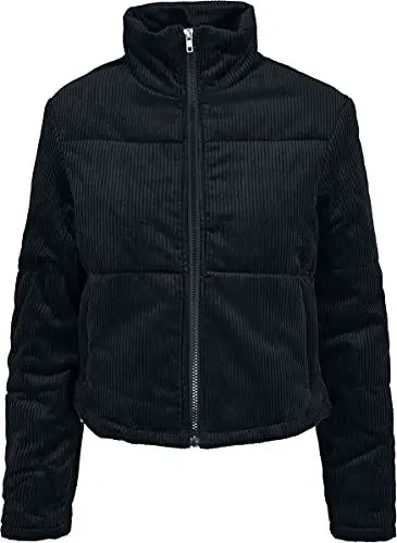 Produktbild: Urban Classics Damen Ladies Corduroy Puffer Jacket Jacken, Schwarz, S EU