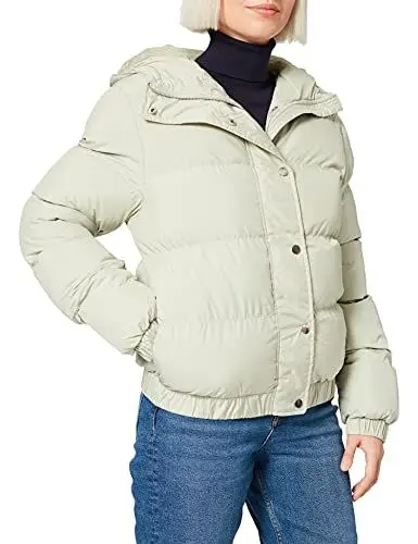 Produktbild: Urban Classics Damen Ladies Hooded Puffer Jacket Jacke, softsalvia, S
