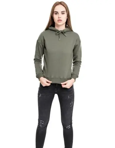 Produktbild: Urban Classics Damen Ladies Hoody Kapuzenpullover, Olive, XL EU