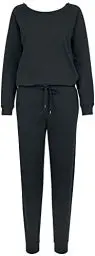 Produktbild: Urban Classics Damen Ladies Long Sleeve Terry Jumpsuit, Schwarz (Black 00007), M