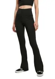Produktbild: Urban Classics Damen Ladies Organic Stretch Jersey Bootcut Leggings Yoga Pants, Schwarz, 3XL EU