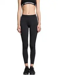 Produktbild: Urban Classics Damen Ladies Tech Mesh Stripe Leggings, Schwarz (Black 7), 27W 32L EU