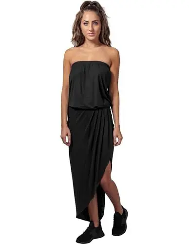 Produktbild: Urban Classics Damen Damesjurk Van Viscose Kleid, Schwarz, M EU