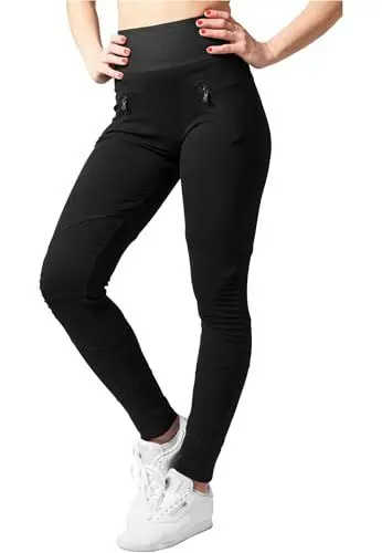 Produktbild: Urban Classics Damen Leggings Interlock High Waist, Schwarz, S, TB1053-00017-0051