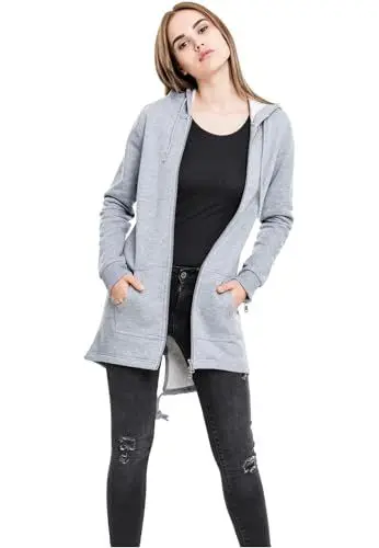 Produktbild: Urban Classics Damen Ladies Parka Cardigan Sweater, Grau, L EU