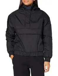 Produktbild: Urban Classics Damen Ladies Panel Padded Pull Over Jacket Jacken, Schwarz, XS EU