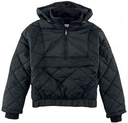 Produktbild: Urban Classics Damen TB4555-Ladies Oversized Diamond Quilted Pull Over Jacket Jacke, Black, XL