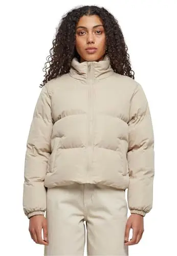 Produktbild: Urban Classics Damen TB4759-Ladies Short Peached Puffer Jacket Jacke, wetsand, 3XL
