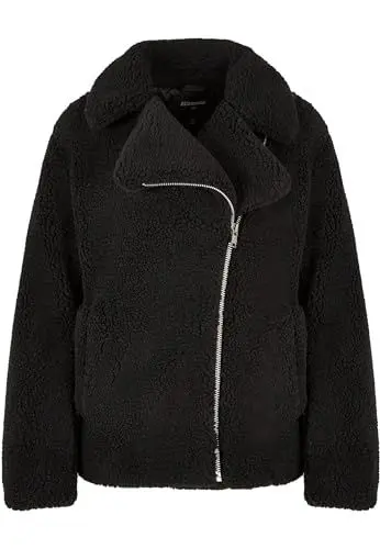 Produktbild: Urban Classics Damen TB5433-Ladies Sherpa Biker Jacket Jacke, Black, M