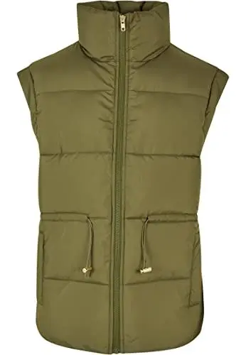 Produktbild: Urban Classics Damen TB5437-Ladies Waisted Puffer Vest Weste, Olive, XL