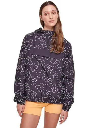 Produktbild: Urban Classics Damen TB5489-Ladies AOP Pullover Jacket Jacke, blackflower, M
