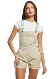 Produktbild: Urban Classics Damen TB5990-Ladies Organic Short Dungaree T-Shirt, Offwhite raw, XXL
