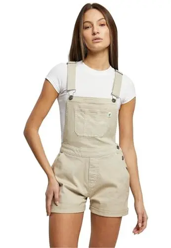 Produktbild: Urban Classics Damen TB5990-Ladies Organic Short Dungaree T-Shirt, Offwhite raw, XXL