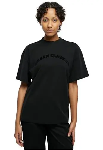 Produktbild: Urban Classics Damen TB6055-Ladies Oversized Flock Tee T-Shirt, Black, XXL