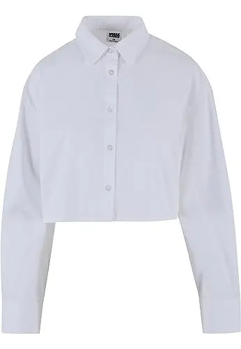 Produktbild: Urban Classics Damen TB6065-Ladies Cropped Oversized Blouse Bluse, White, 5XL