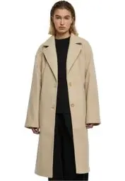 Produktbild: Urban Classics Damen TB6073-Ladies Oversized Long Coat Jacke, wetsand, 4XL