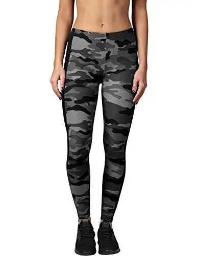 Produktbild: Urban Classics Damen Urban Classics Dames Camo Streep Leggings, Mehrfarbig (Dunkelcamo / Blk 00840), 3XL EU