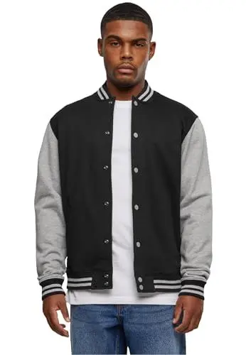 Produktbild: Urban Classics Herren 2-tone College Sweatjacket, Blk/Gry, L EU