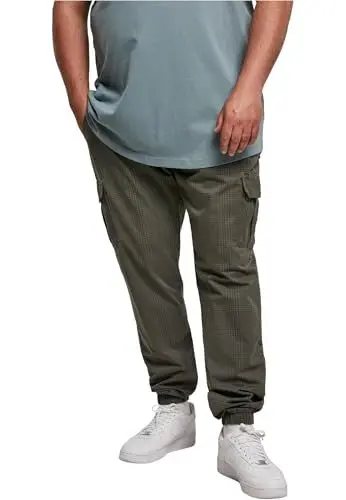 Produktbild: Urban Classics Herren AOP Glencheck Cargo Jog Pants Hose, Darkgrey, XL