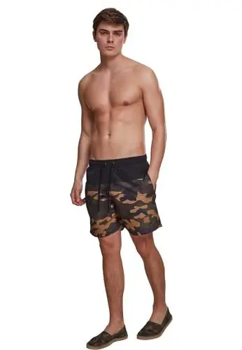 Produktbild: Urban Classics Herren Badehose Block Swim Shorts, Badehose für Männer, schnell trocknend, erhältlich in vielen Farbvarianten, Größen XS-5XL