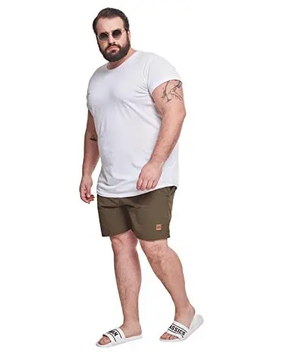 Produktbild: Urban Classics Herren Badehose Block Swim Shorts Olive, 4XL