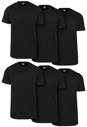 Produktbild: Urban Classics Herren Basic Tee 6-Pack T-Shirt, blk/blk/blk/blk/blk/blk, S
