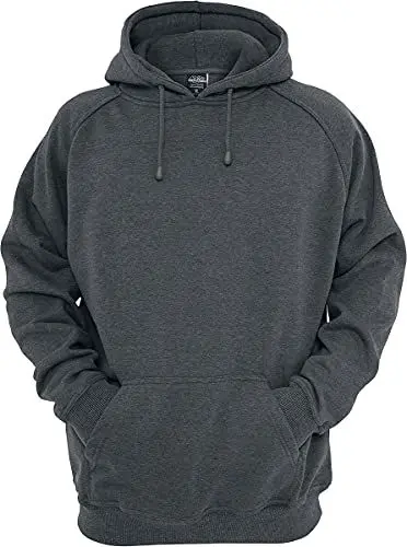 Produktbild: Urban Classics Herren Blank Hoody Kapuzenpullover, charcoal, 5XL