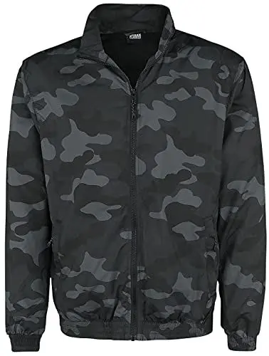 Produktbild: Urban Classics Herren Camo Track Jacket Sportjacke, Mehrfarbig (Darkcamo 00707), Large (Herstellergröße: L)
