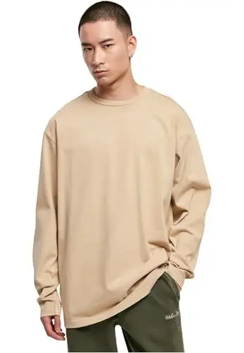 Produktbild: Urban Classics Herren Heavy Oversized Garment Dye Longsleeve T-Shirt, Unionbeige, M EU