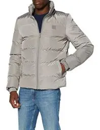 Produktbild: Urban Classics Herren Hooded Puffer Jacket with Quilted Interior Jacke, Asphalt, XXL