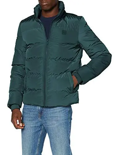 Produktbild: Urban Classics Herren Hooded Puffer Jacket with Quilted Interior Jacke, Bottlegreen, M