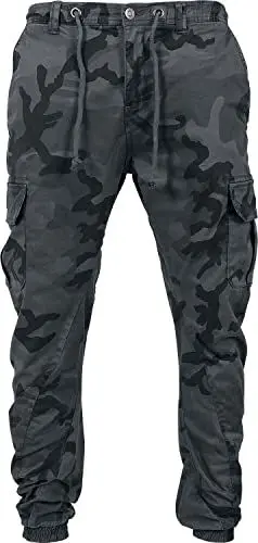 Produktbild: Urban Classics Herren Hose Camo Cargo Jogginghose, Mehrfarbig (grey camo 866), Gr. W34/L30 (Herstellergröße: 34)