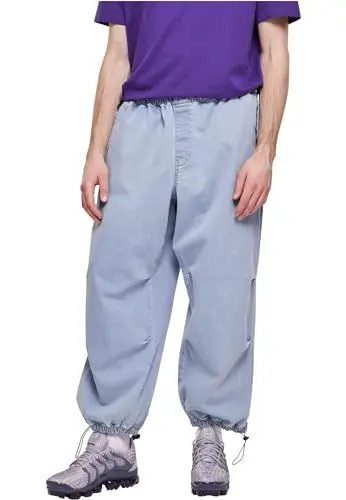Produktbild: Urban Classics Herren Hose Parachute Jeans Pants Light Blue Washed L