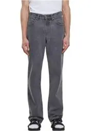 Produktbild: Urban Classics Herren Jeans Heavy Ounce Straight Fit Jeans, lässige Jeans für Männer, Straight Leg, Loose Fit, new grey washed, 30