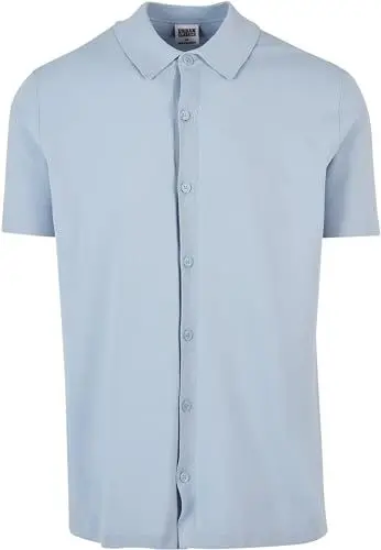 Produktbild: Urban Classics Herren Knitted Shirt Hemd, summerblue, S