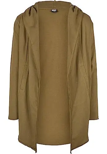 Produktbild: Urban Classics Herren Long Hooded Open Edge Cardigan Strickjacke, tiniolive, XL