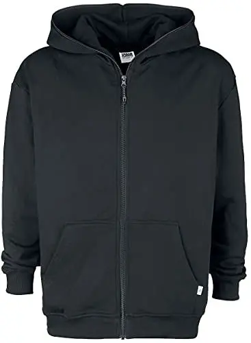 Produktbild: Urban Classics Herren Organic Full Zip Hoodie Kapuzenpullover, Schwarz, L