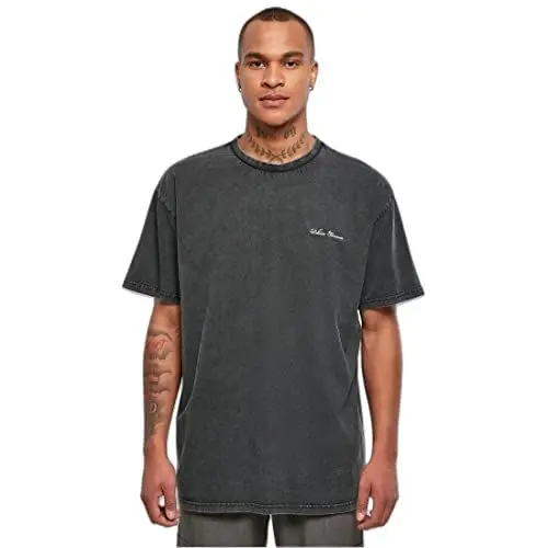 Produktbild: Urban Classics Herren Oversized Small Embroidery Tee Black, XL