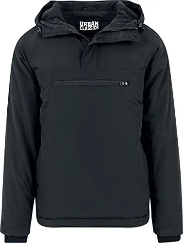 Produktbild: Urban Classics Herren Padded Pull Over Jacket, Schwarz (black), Medium
