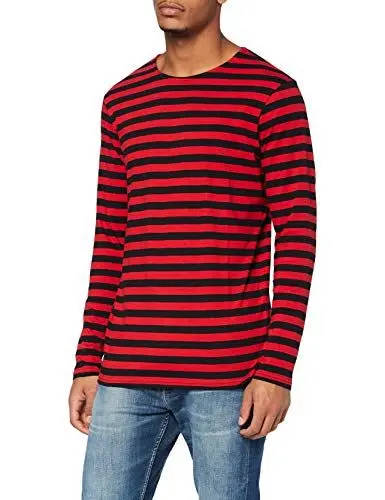 Produktbild: Urban Classics Herren T-Shirt Regular Stripe LS, Langarm T-Shirt mit Querstreifenmuster für Männer, erhältlich, Größen S-5XL