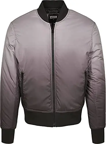 Produktbild: Urban Classics Herren TB3144-Gradient Bomber Jacket Bomberjacke, Mehrfarbig (Blk/Gry 00029), S
