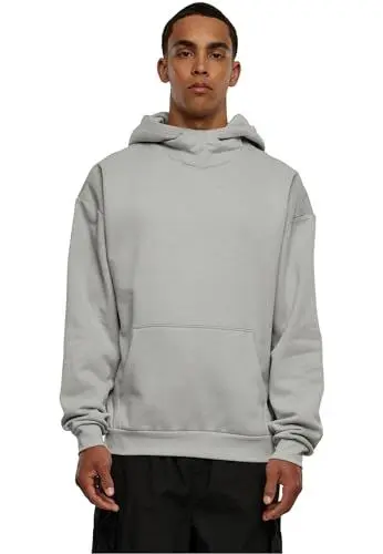 Produktbild: Urban Classics Herren TB6315-High Neck Hoody Kapuzenpullover, lightasphalt, XXL