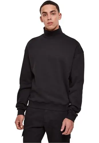 Produktbild: Urban Classics Herren TB6320-High Rib Neck Crew Sweatshirt, Black, 3XL