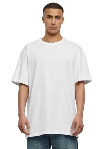 Produktbild: Urban Classics Herren T-Shirt Heavy Oversized Tee, Oversized T-Shirt für Männer, Baumwolle, Rundhals, white, L