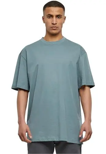 Produktbild: Urban Classics Herren T-Shirt Tall Tee, Oversized T-Shirt für Männer, Baumwolle, gerippter Rundhals, dusty blue, 3XL