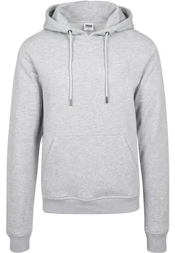 Produktbild: Urban Classics Basic Terry Hoody – Herren Kapuzenpullover aus Sweatstoff, Regular Fit mit Kängurutasche, weiches Material für Alltag & Streetstyle, Grey, L