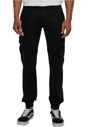 Produktbild: Urban Classics Herren Washed Cargo Twill Jogging Pants Hose, Schwarz (Black 7), 32 EU