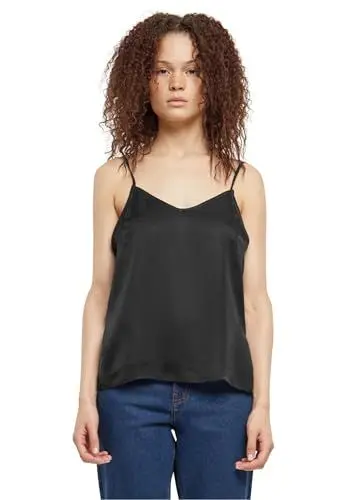 Produktbild: Urban Classics Ladies Viscose Satin Slip Top Frauen Top schwarz XL 100% Viskose Basics