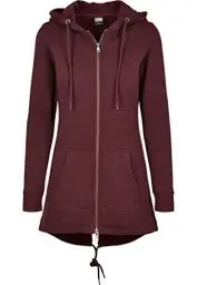 Produktbild: Urban Classics Mädchen UCK1075-Girls Sweat Parka Jacke, Redwine, 146/152